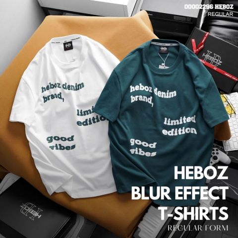 Áo thun nam Heboz in hiệu ứng blur 2M - 00002296