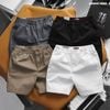Quần short nam Heboz kaki cạp thun thêu 4M - 00002197