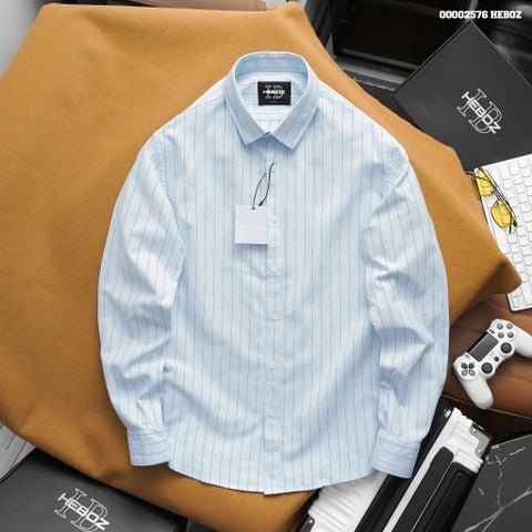 Áo sơ mi nam Heboz oxford sọc 4M - 00002576