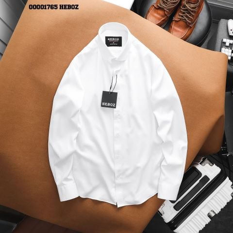 Áo sơ mi nam Heboz gân xéo basic 4M - 00001765