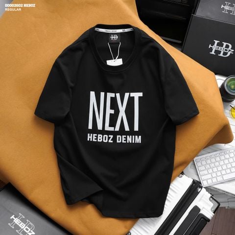 Áo thun nam Heboz print velvet Next (ĐEN) - 00002602