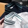 Áo polo nam Heboz green neckline 2M - 00002612