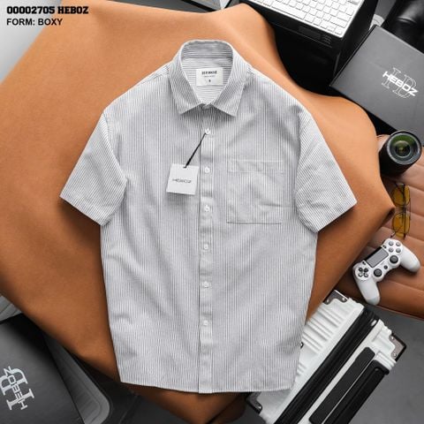 Áo sơ mi nam Heboz NT oxford boxy 4M - 00002705