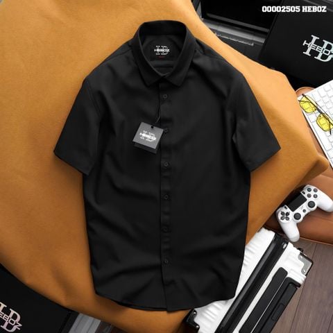Áo sơ mi nam Heboz ngắn tay Gân nhỏ 5M - 00002505