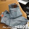 Quần jean nam Heboz dáng slim trơn D007 - 00002614
