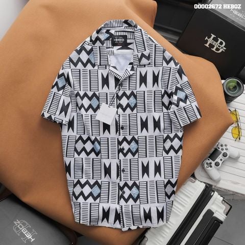 Áo sơ mi nam Heboz hoạ tiết 3M - 00002672