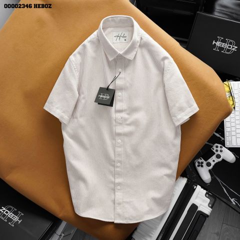 Sơ mi nam Heboz ngắn tay oxford stripped 3M - 00002346