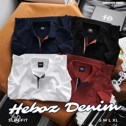 Áo polo nam Heboz thêu logo golf 4M - 00002409