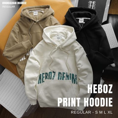 Áo hoodie nam Heboz chữ hiệu ứng 3M - 00002268