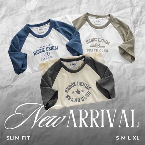 Áo thun nam Heboz raglan Club 3M - 00002413