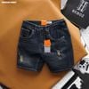 Quần short jean nam Heboz rách co giản 046 - 00002192