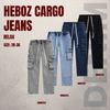 Quần jean nam Heboz cargo form relax D105 - 00002512