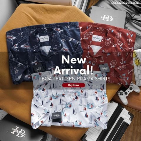 Áo sơ mi nam Heboz cổ pijama Boat 3M - 00002362