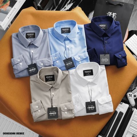 Áo sơ mi nam Heboz basic cotton 5M - 00002086