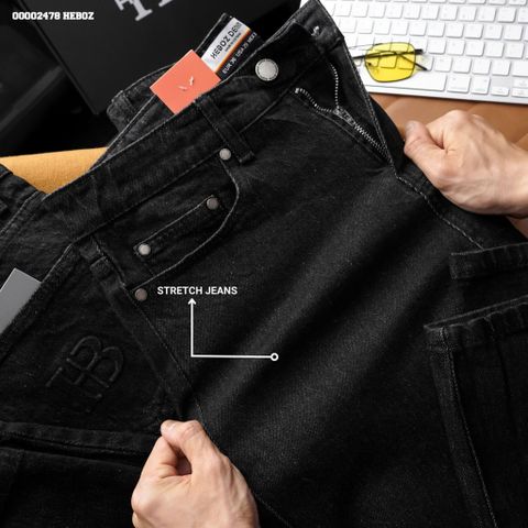 Quần jean nam Heboz basic dáng slim D095 - 00002478