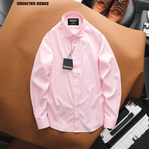 Áo sơ mi nam Heboz gân xéo basic 4M - 00001765