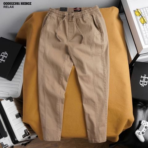 Quần kaki nam Heboz cạp thun form relax 3M - 00002391