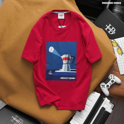 Áo thun nam Heboz Moon coffee (Đỏ) - 00002583