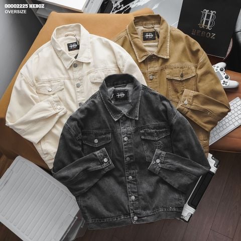 Áo khoác nam Heboz denim form oversize 3M - 00002225