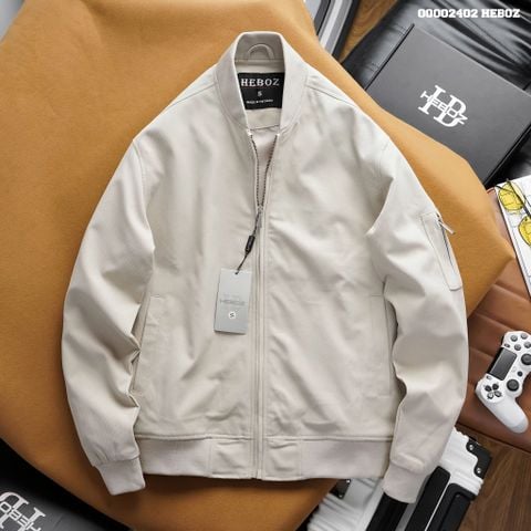 Áo khoác nam Heboz bomber kaki khoá kéo 3M - 00002402