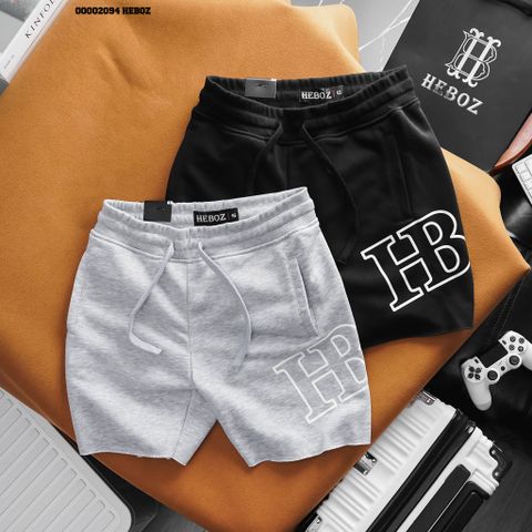 Quần short nam Heboz vải nỉ logo 2M - 00002094