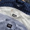 Áo sơ mi nam Heboz cổ trụ stripped linen 3M - 00002598