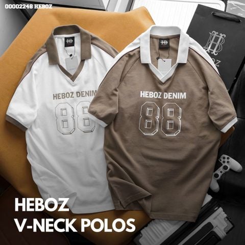 Áo polo nam Heboz cổ V 88 2M - 00002248