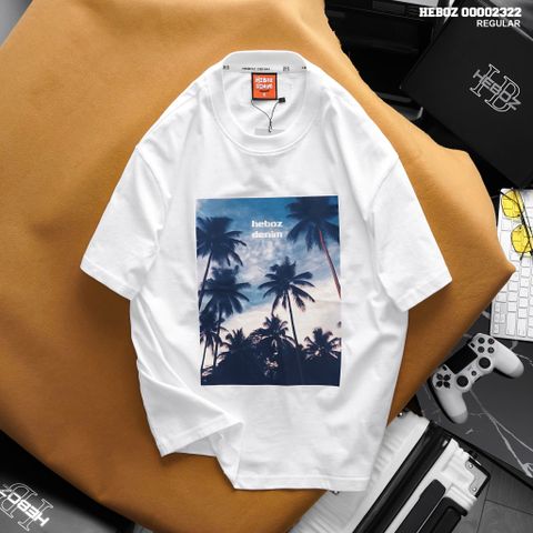 Áo thun nam Heboz print Dawn (TRẮNG) - 00002322