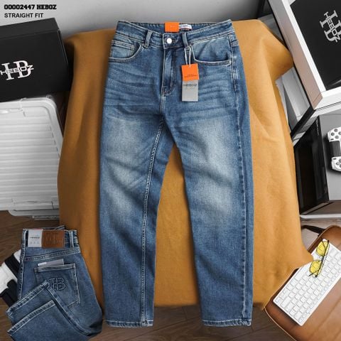 Quần jean nam Heboz dáng straight fit 090 - 00002447