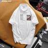 Áo polo nam Heboz gas Station (White) - 00002299