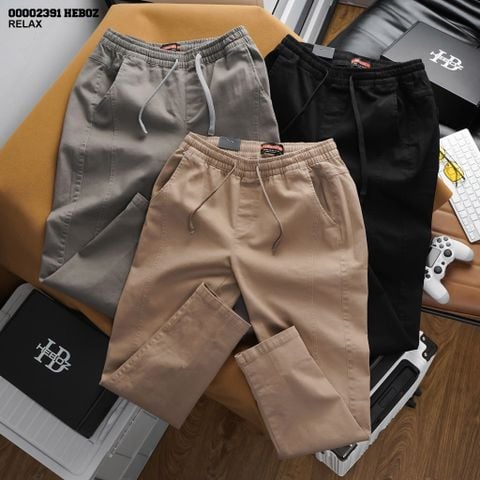 Quần kaki nam Heboz cạp thun form relax 3M - 00002391