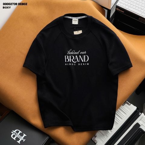 Áo thun nam Heboz pique boxy 2M - 00002739