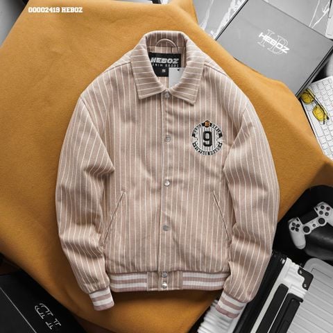 Áo khoác nam Heboz vải nỉ striped 2M - 00002419