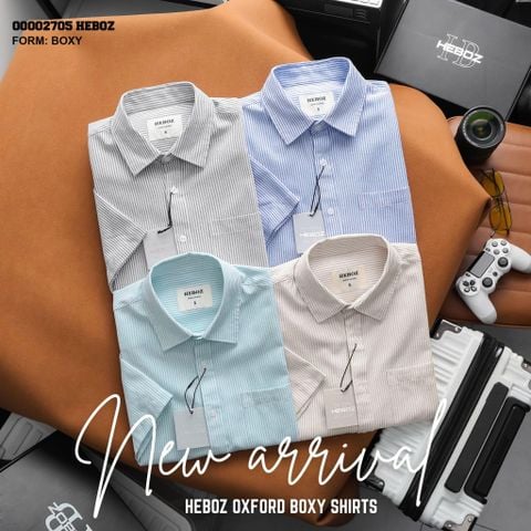 Áo sơ mi nam Heboz NT oxford boxy 4M - 00002705