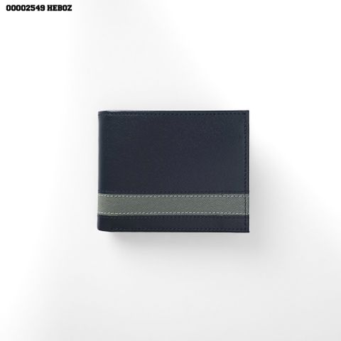 Ví da sọc ngang Heboz navy - 00002549