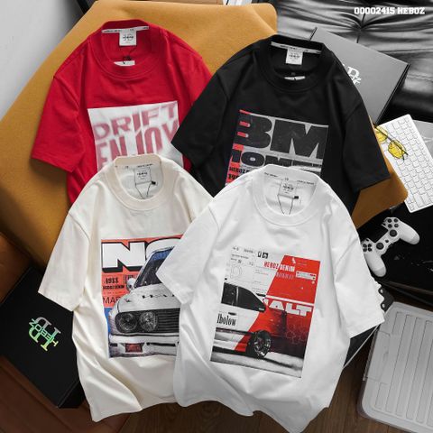 Áo thun nam Heboz car vintage 4M - 00002415