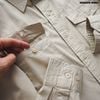 Áo sơ mi nam Heboz kaki classic pocket 4M - 00002216