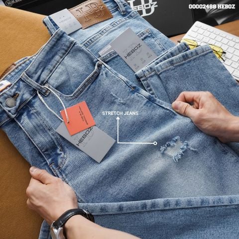 Quần jean nam Heboz basic dáng slim D101 - 00002488