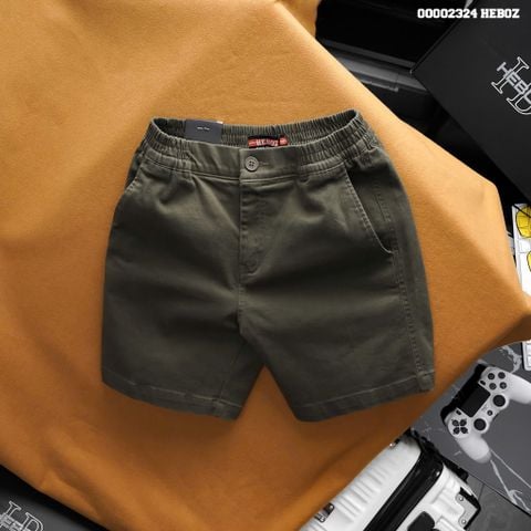 Quần short nam Heboz cạp thun 2/3 thêu 4M - 00002324