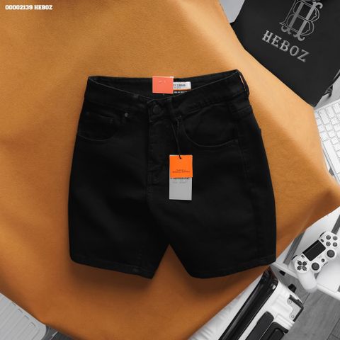 Quần short jean nam Heboz đen 029 - 00002139