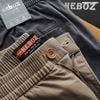Quần short nam Heboz kaki cạp thun thêu 4M - 00002197