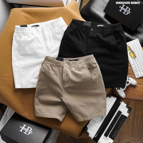 Quần short nam Heboz kaki lưng thun ss1 3M - 00002405