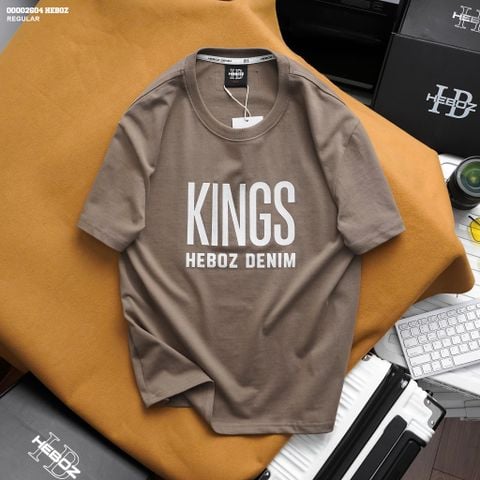 Áo thun nam Heboz print velvet Kings (NÂU) - 00002604