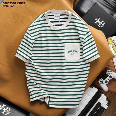 Áo thun nam Heboz sọc 1 túi 3M - 00002390