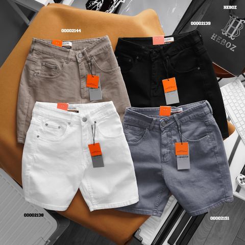 Quần short jean nam Heboz đen 029 - 00002139