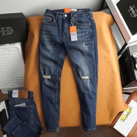Quần jean nam Heboz dáng slim rách 085 - 00002429