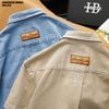 Áo sơ mi nam Heboz denim ngắn tay dáng relax 2M - 00002532