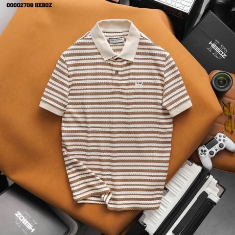 Áo polo nam Heboz cotton stripped 3M - 00002708