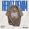 Áo thun nam Heboz print velvet Kings (NÂU) - 00002604