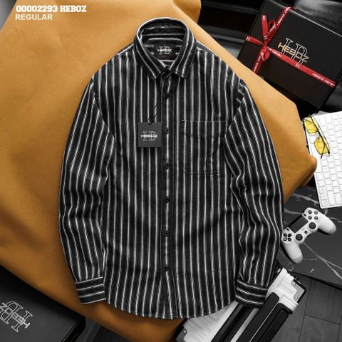 Áo sơ mi nam Heboz denim jacquard 2M - 00002293